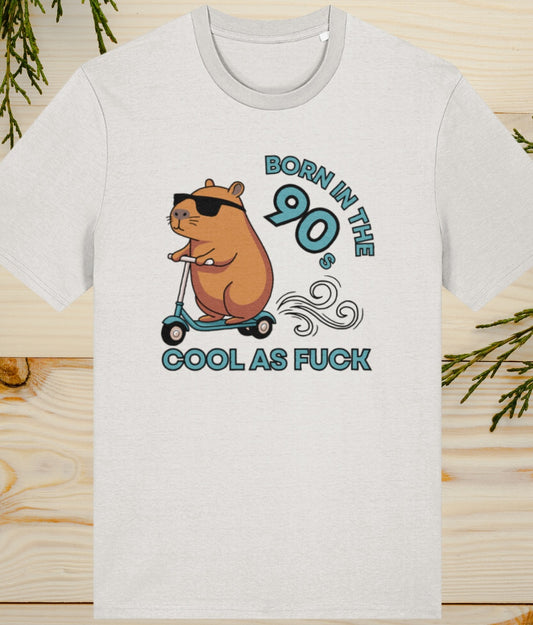 cool as fuck 90s graphic on a mens vintage white t shirt