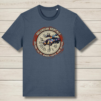 delorean blue premium t shirt