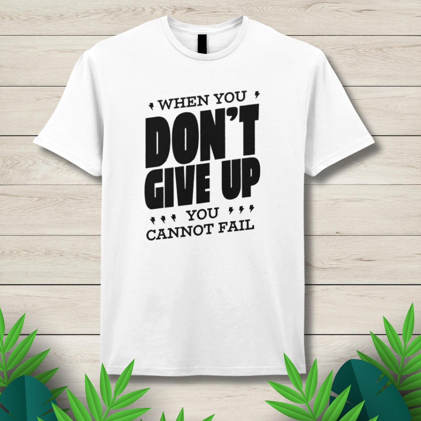 dont give up white graphic tt