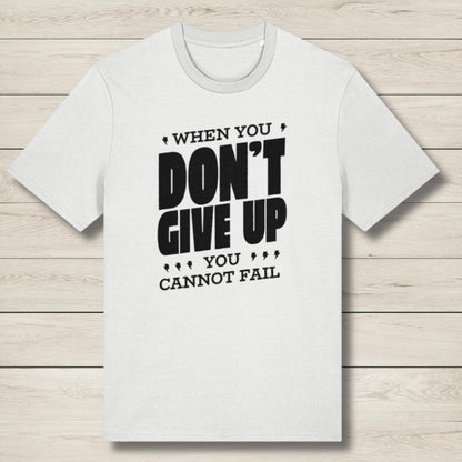 dont give up white premium graphic tee