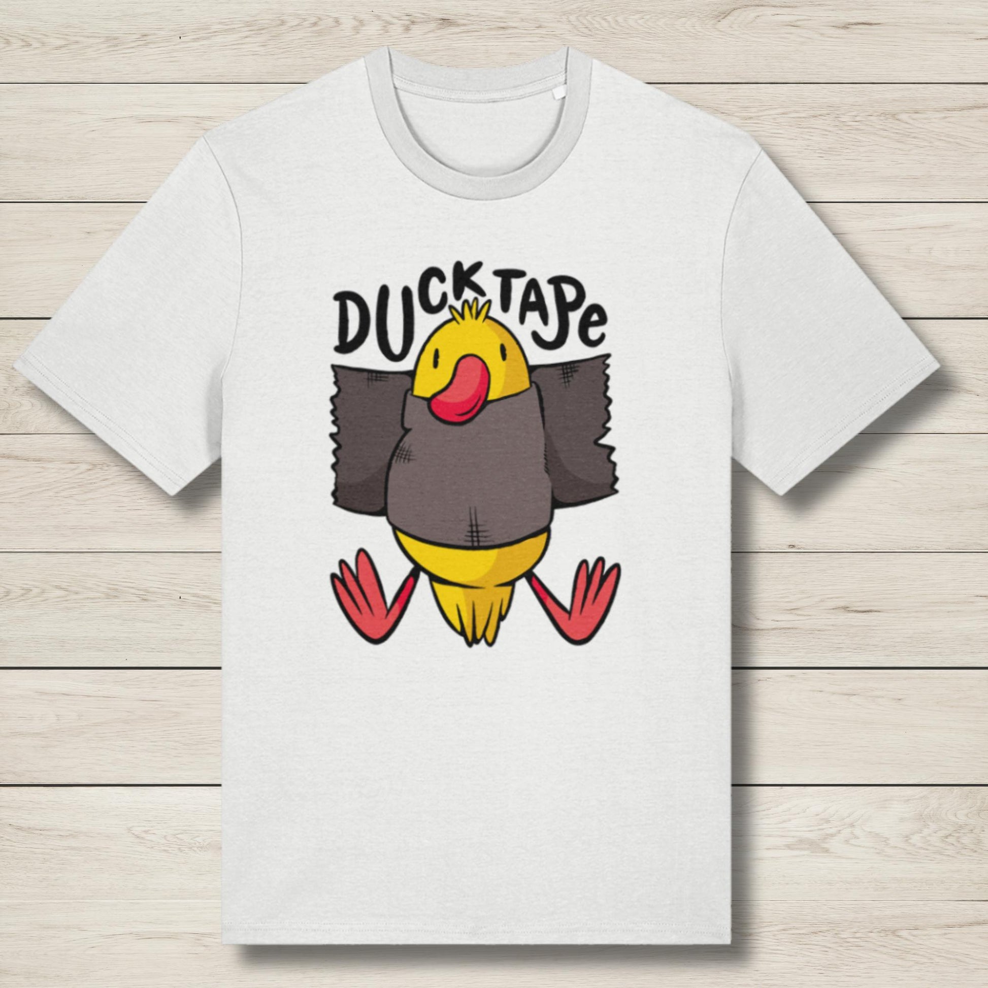duck tape white premium graphic tee
