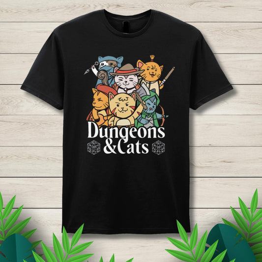 dungeons and cats t shirt