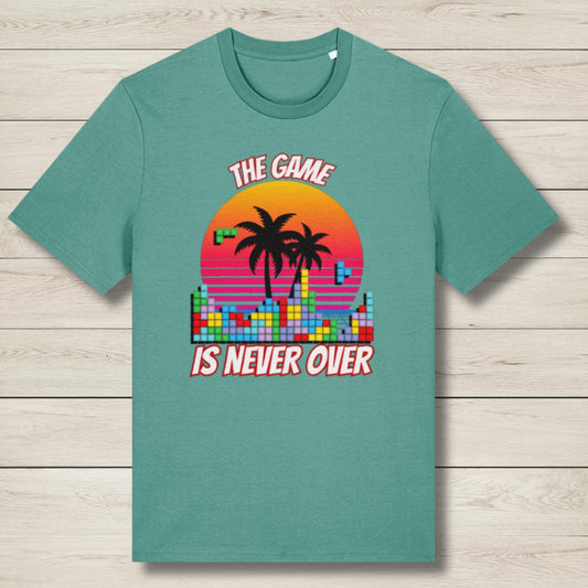 game is never over green graphic tee