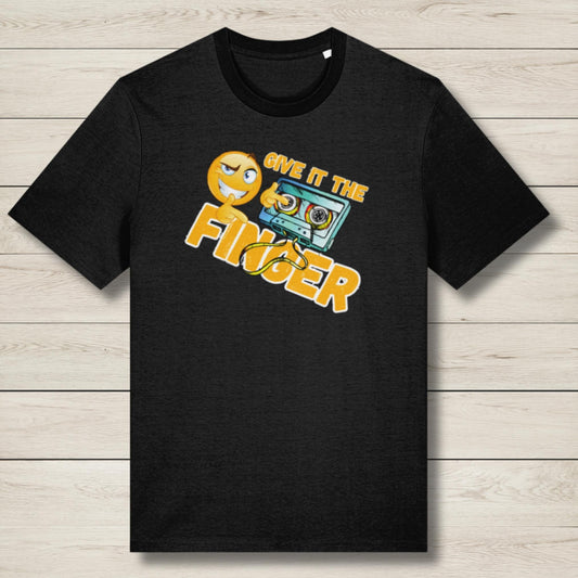give it the finger premium graphic tee black