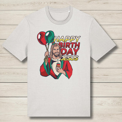 birthday jeusus white t shirt