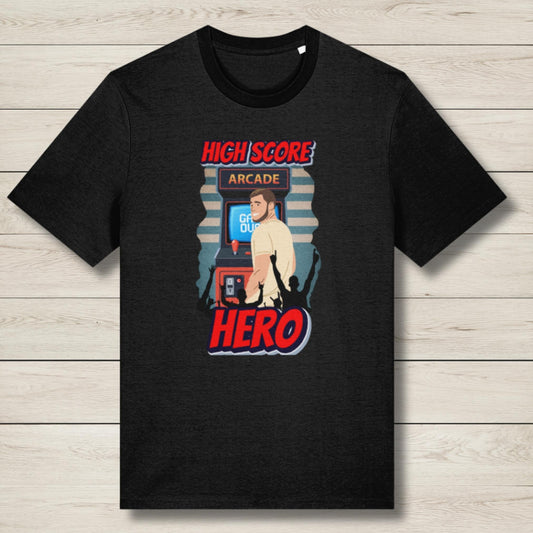 high score hero premium graphic tee
