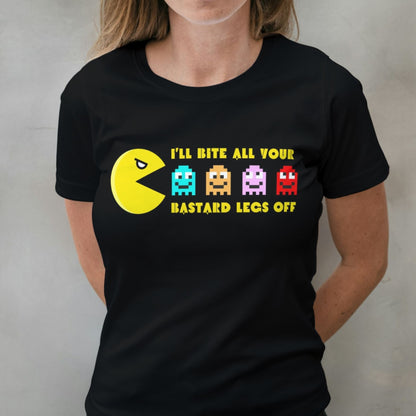 woman wearing ill bit ya legs off graphic tee