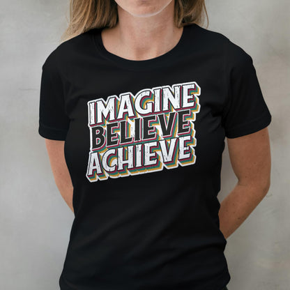woman wearing imagine t shirt
