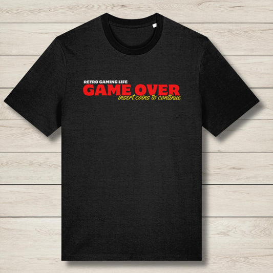 game over insert coins to continue graphic tee