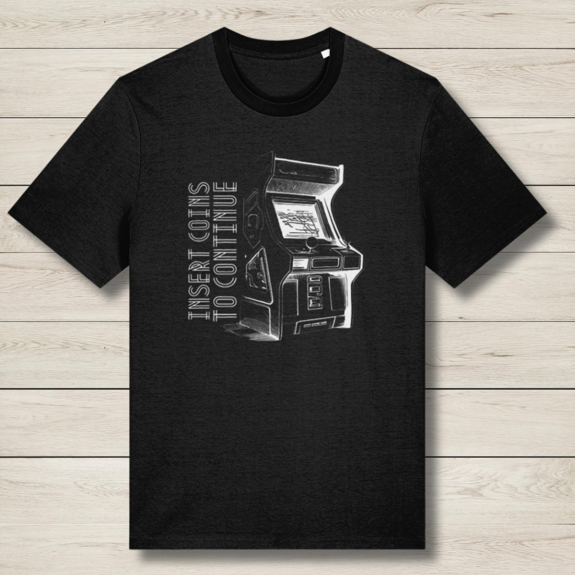 insert coins cab black premium graphic tee