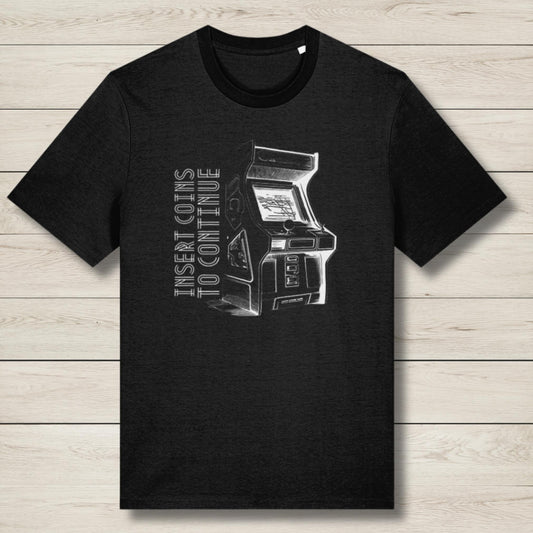 insert coins cab black premium graphic tee