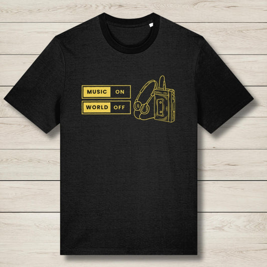 Music On World Off Walkman - Premium Unisex T Shirt