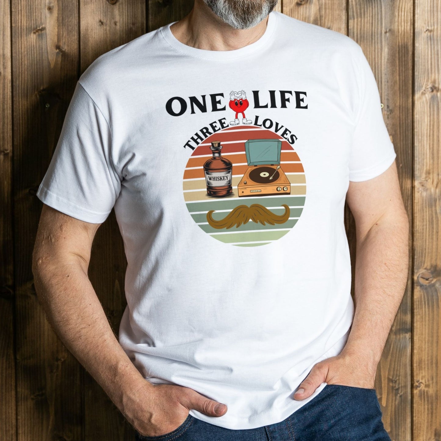 One Life Three Loves Retro Unisex T Shirt