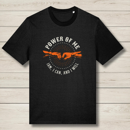 power of me fist bump premium graphic tee