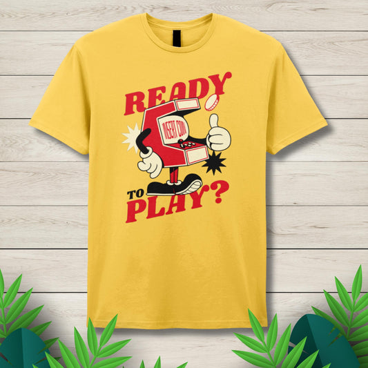 Ready To Play Retro Arcade Unisex Graphic Tee