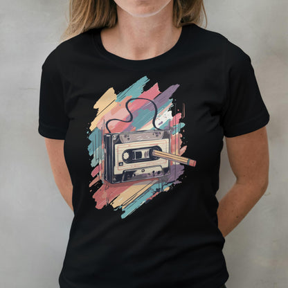Retro Styled Pencil Cassette Unisex Graphic Tee