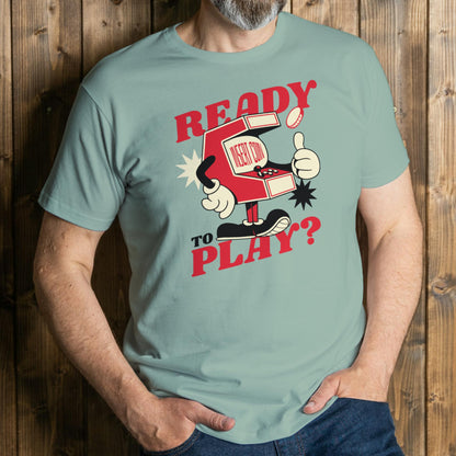 Ready To Play Retro Arcade Unisex Graphic Tee