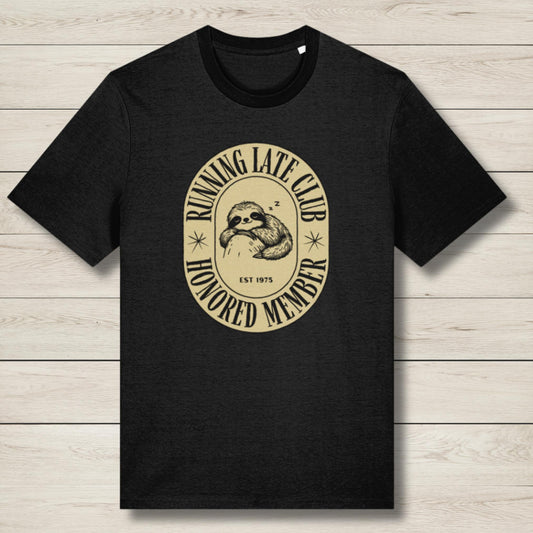 late club sloth of a premium graphic tee