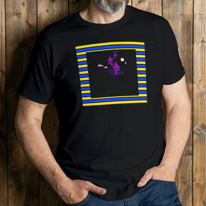 mean wearing spectrum loading graphic tee