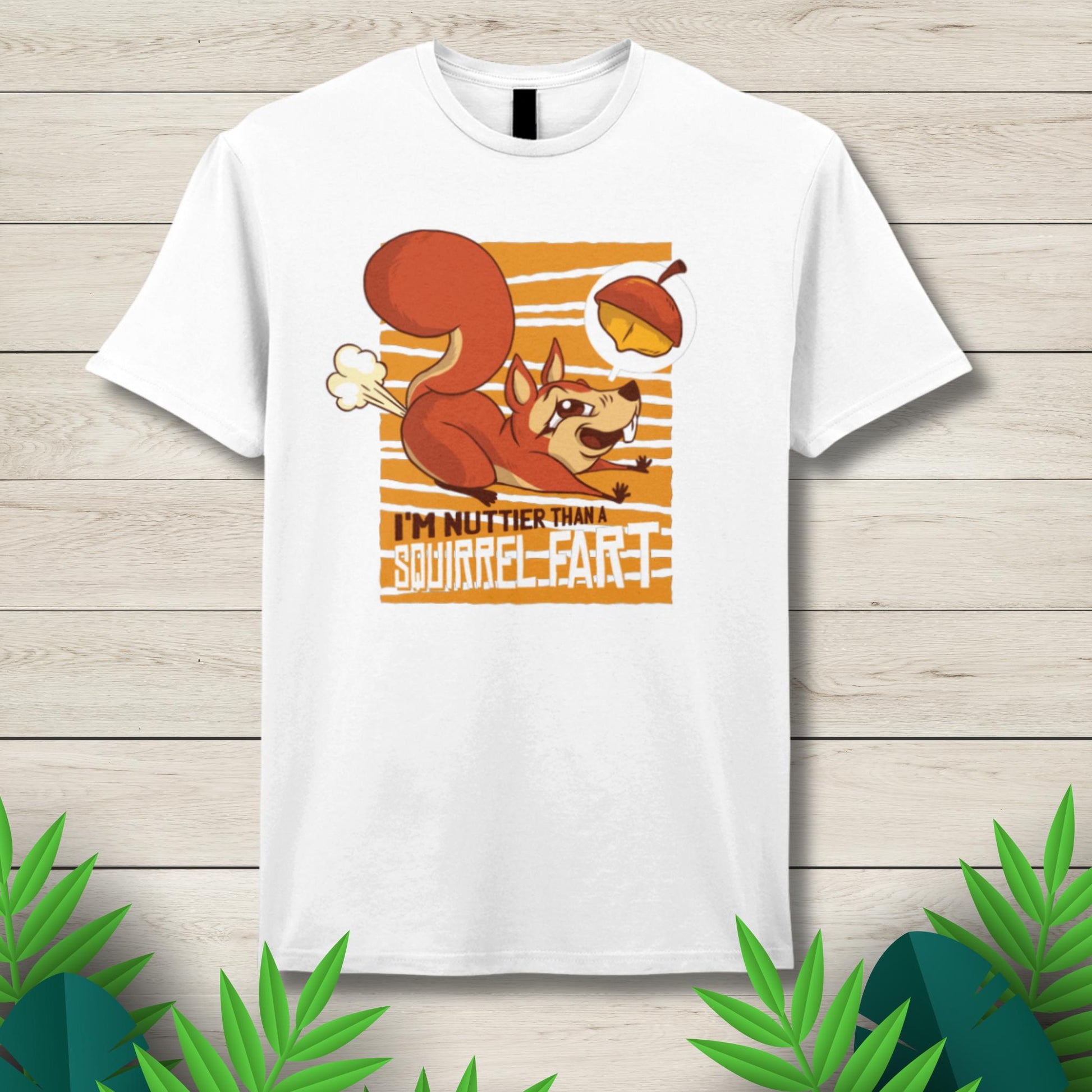 squirrel farts white t shirt