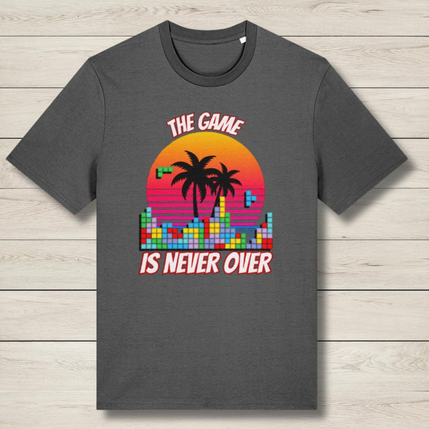 game is never over anthracite graphic tee