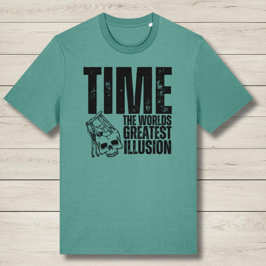 time premium graphic tee in green