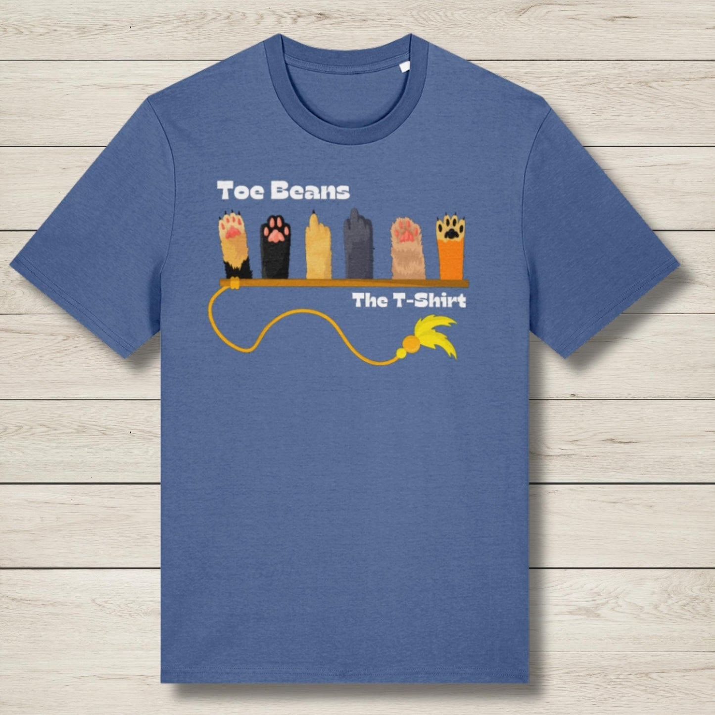 toes beans blue premium graphic tee