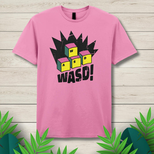 wasd gaming graphic tee in pink 